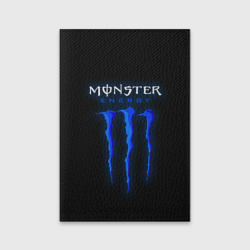 Обложка для паспорта матовая кожа Blue monster energy