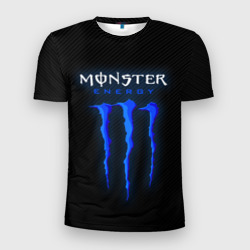 Blue monster energy – Мужская футболка 3D Slim с принтом купить со скидкой в -9%