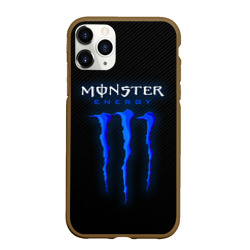 Чехол для iPhone 11 Pro матовый Blue monster energy