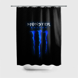 Штора 3D для ванной Blue monster energy