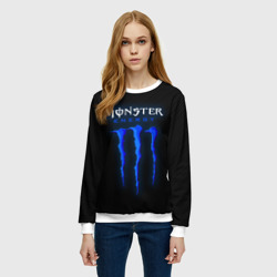 Женский свитшот 3D Blue monster energy - фото 2