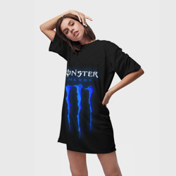 Платье-футболка 3D Blue monster energy - фото 2