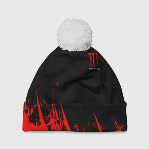 Шапка 3D c помпоном Monster energy