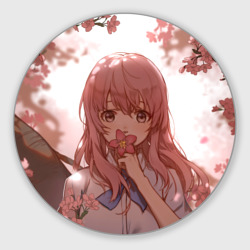 Круглый коврик для мышки Koe no Katachi