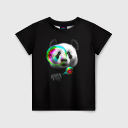 Детская футболка 3D Панда и мыльный пузырь
