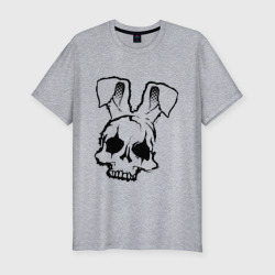 Мужская футболка хлопок Slim Череп Зайца Hare s Skull