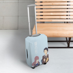 Чехол для чемодана 3D Нисимия и Ишида крошат хлеб - фото 2