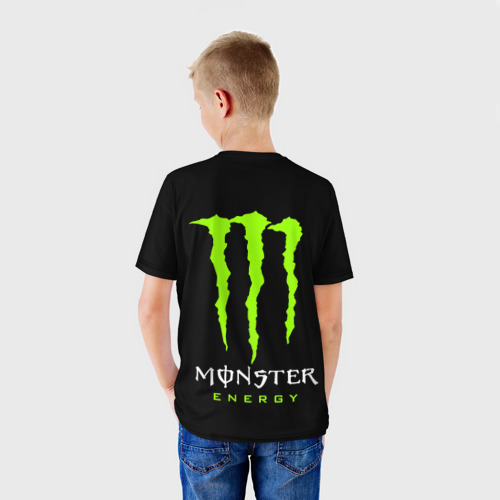 Детская футболка 3D Monster energy +спина, цвет 3D печать - фото 4