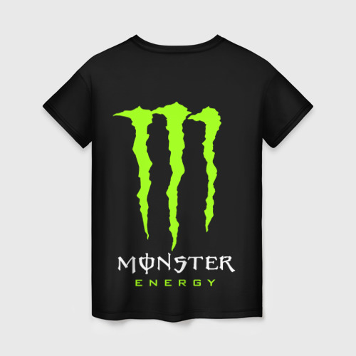 Женская футболка 3D Monster energy +спина, цвет 3D печать - фото 2