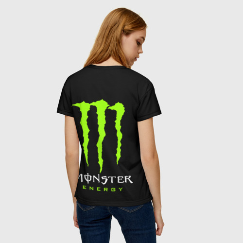 Женская футболка 3D Monster energy +спина - фото 4