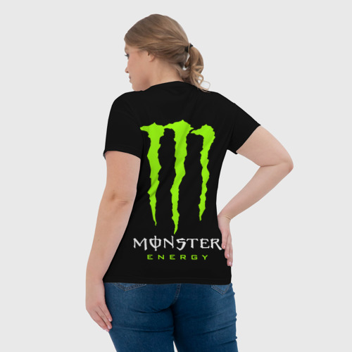 Женская футболка 3D Monster energy +спина - фото 7