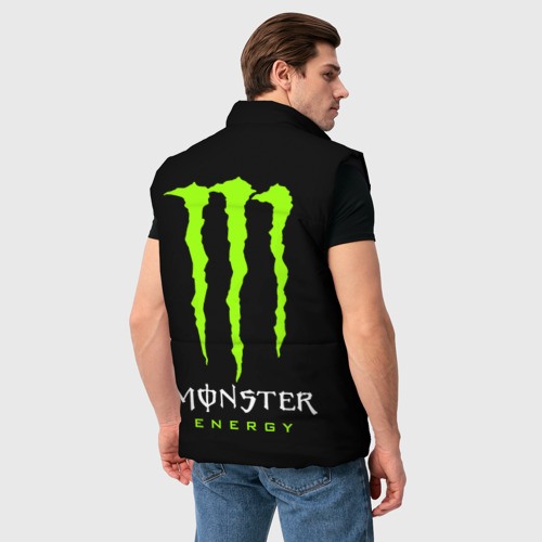 Мужской жилет утепленный 3D Monster energy +спина, цвет черный - фото 4