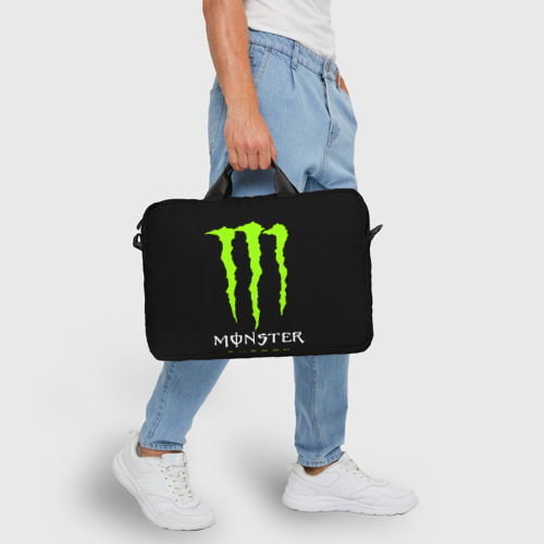 Сумка для ноутбука 3D Monster energy +спина, цвет 3D печать - фото 6