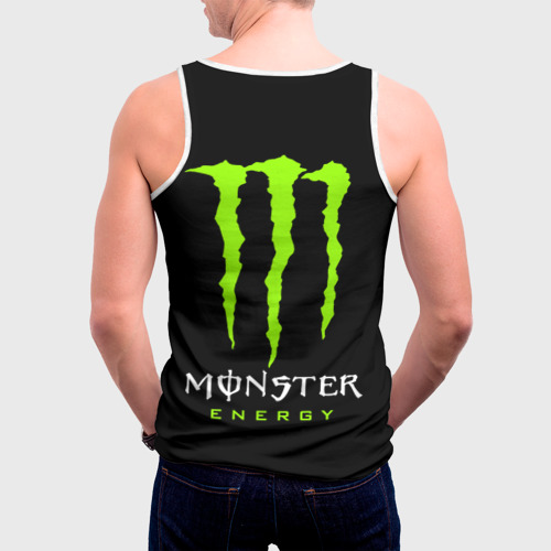 Мужская майка 3D Monster energy +спина, цвет 3D печать - фото 4