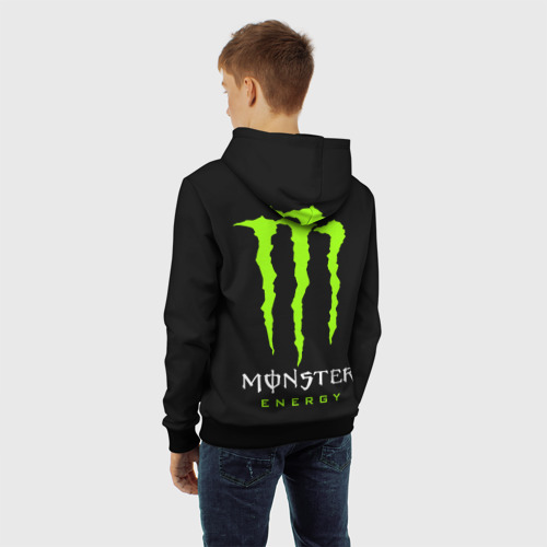 Детская толстовка 3D Monster energy +спина, цвет черный - фото 7