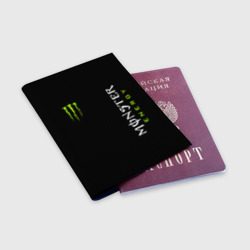 Обложка для паспорта матовая кожа Monster energy - фото 2