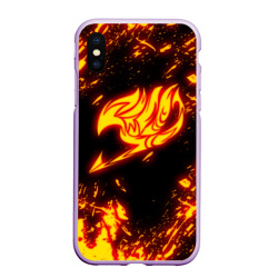 Чехол для iPhone XS Max матовый Огненный символ Хвост Феи
