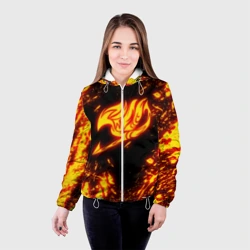 Женская куртка 3D Огненный символ Хвост Феи - фото 2