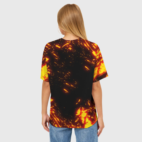 Женская футболка oversize 3D Огненный символ Хвост Феи, цвет 3D печать - фото 4