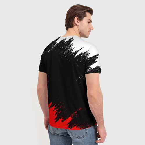 Мужская футболка 3D Красн-черно-белый Хвост Феи, цвет 3D печать - фото 4