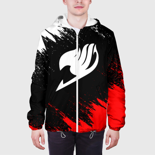 Мужская куртка 3D Красн-черно-белый Хвост Феи, цвет 3D печать - фото 4