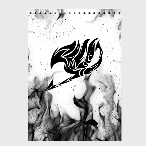 Скетчбук Хвост феи чёрный огонь fairy tail black fire