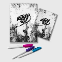 Блокнот Хвост феи чёрный огонь fairy tail black fire