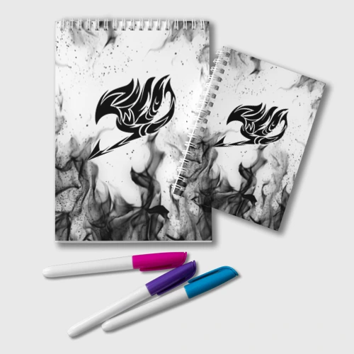 Блокнот Хвост феи чёрный огонь fairy tail black fire