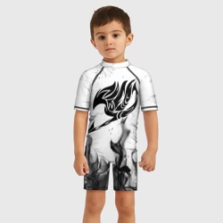 Детский купальный костюм 3D Хвост феи чёрный огонь fairy tail black fire - фото 2