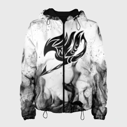 Женская куртка 3D Хвост феи чёрный огонь fairy tail black fire