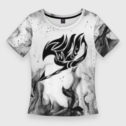Женская футболка 3D Slim Хвост феи чёрный огонь fairy tail black fire