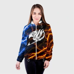 Женская куртка 3D Голубые молнии - фото 2