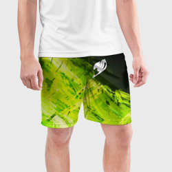 Мужские шорты спортивные Хвост Феи зеленые мазки - фото 2