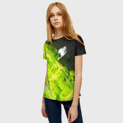 Женская футболка 3D Хвост Феи зеленые мазки - фото 2