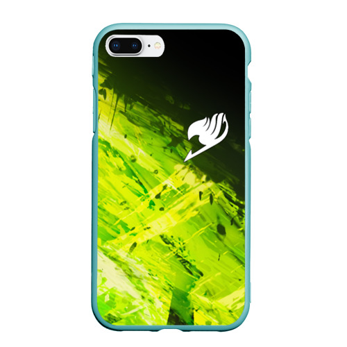 Чехол для iPhone 7Plus/8 Plus матовый Хвост Феи зеленые мазки, цвет мятный