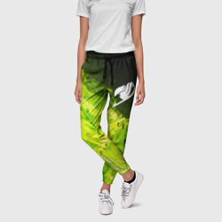 Женские брюки 3D Хвост Феи зеленые мазки - фото 2
