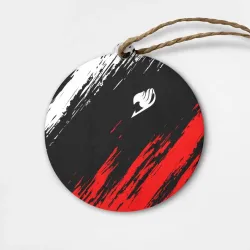 Деревянная игрушка круг Хвост феи белый лого