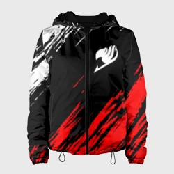 Женская куртка 3D Хвост феи белый лого