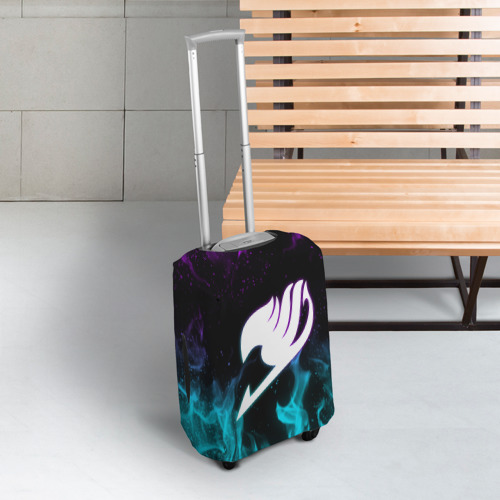 Чехол для чемодана 3D Хвост Феи голубой и фиолетовый, цвет 3D печать - фото 3