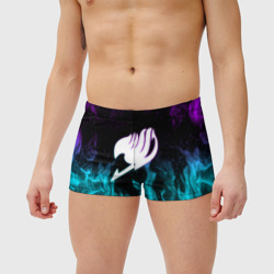 Мужские купальные плавки 3D Хвост Феи голубой и фиолетовый - фото 2