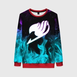 Женский свитшот 3D Хвост Феи голубой и фиолетовый
