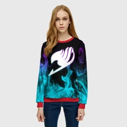 Женский свитшот 3D Хвост Феи голубой и фиолетовый - фото 2