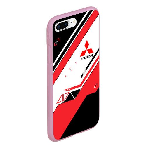 Чехол для iPhone 7Plus/8 Plus матовый Mitsubishi sport, цвет розовый - фото 3