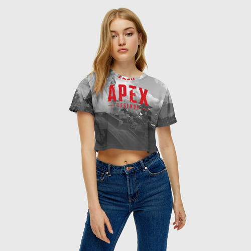 Женская футболка Crop-top 3D APEX LEGENDS, цвет 3D печать - фото 3