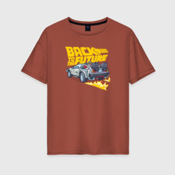 Женская футболка хлопок Oversize Back to the Future