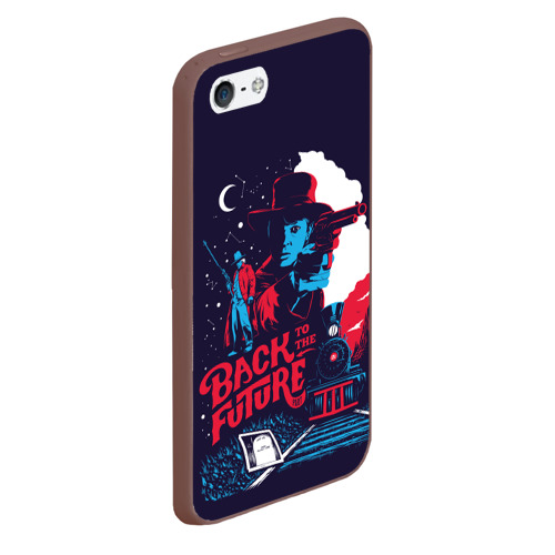 Чехол для iPhone 5/5S матовый Back to the Future, цвет коричневый - фото 3