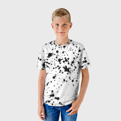 Детская футболка 3D Далматинец - брызги чёрными пятнами - фото 2