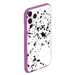 Чехол для iPhone 11 Pro Max матовый Далматинец - брызги чёрными пятнами - фото 2