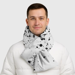 Шарф-пуховик 3D Далматинец - брызги чёрными пятнами - фото 2