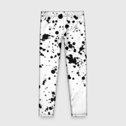 Детские леггинсы 3D Далматинец - брызги чёрными пятнами